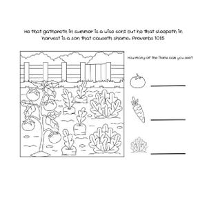 Summer Bible Verse Coloring Pages for Kids, Sunday school summer bible activity, homeschool, instant download kids craft, easy print