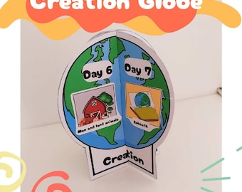 Creation Paper Globe Craft, Sunday School Activity, easy creation Craft for kids, days of creation, in the beginning