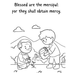Printable Beatitudes Coloring Book | Kids Bible Study Activity | Sunday School Craft Idea | Faith-Based Printable Activity Book