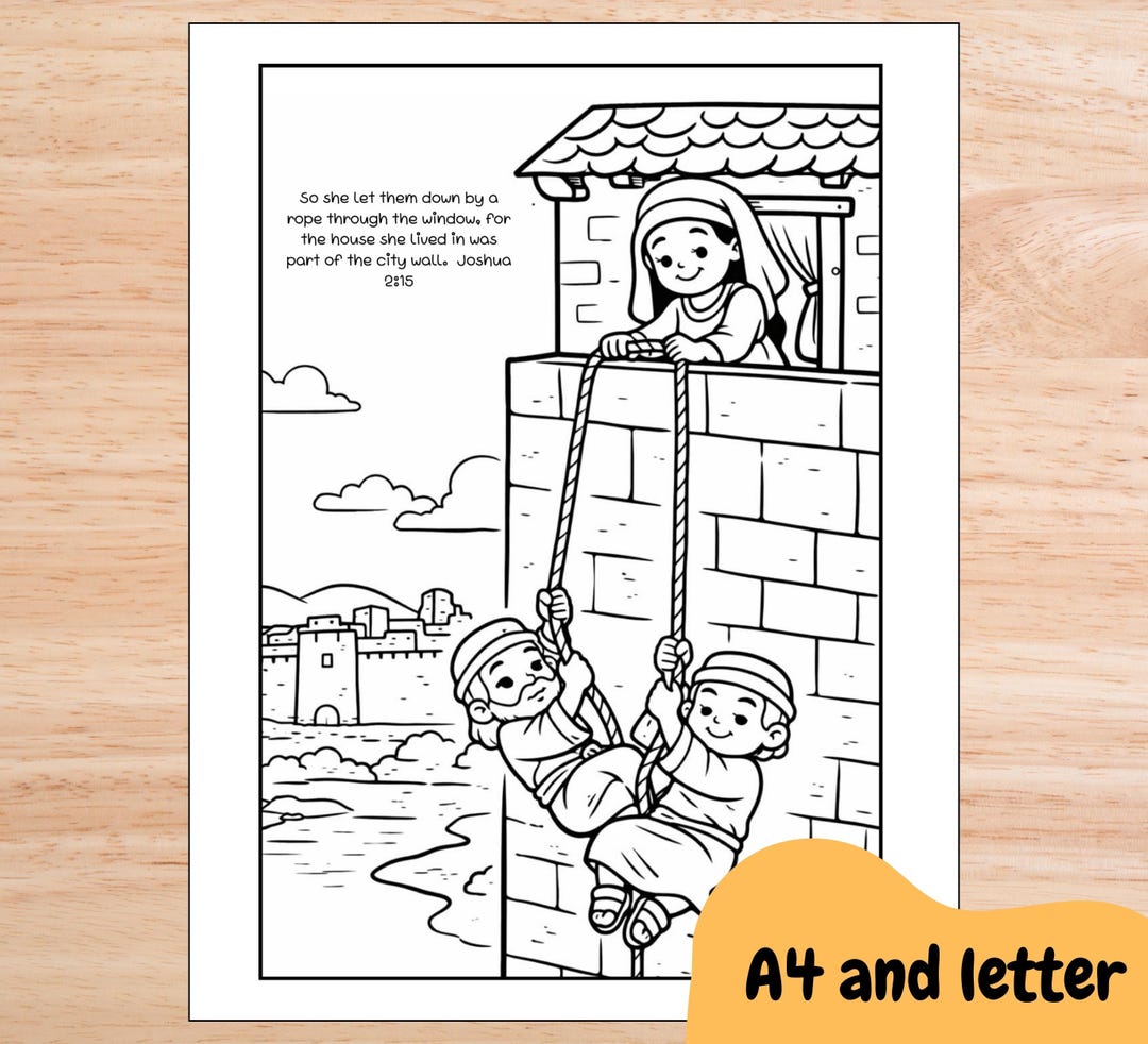 Bible Coloring Page for Sunday School | Helping Friends Bible Story ...