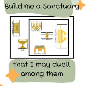 Kids Bible Sanctuary Craft | Tabernacle Cut & Paste Activity | Sunday school temple activity