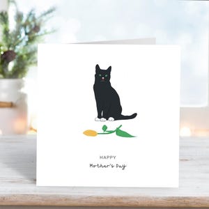 Carte de fête des mères pour les chats, carte de fête des mères pour les amoureux des chats, carte de voeux pour la fête des mères sur le thème des chats
