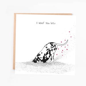 I Woof you woordspelingkaart | Valentijnskaart woordspeling | Kaart met woordspeling