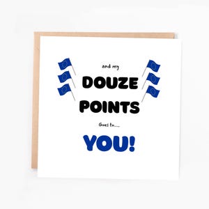 Eurovision Greeting Card | Douze Points | Douze Points Greeting Card
