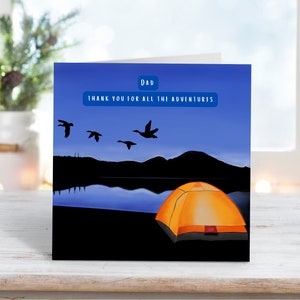 Carte de voeux pour la fête des pères | Papa, merci pour toutes ces aventures