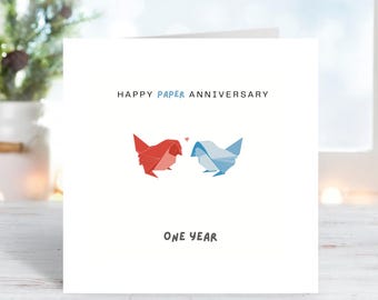 First Year Wedding Anniversary Card