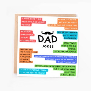 de blague pour les papas | de jeu de mots pour la fête des pères | Carte drôle de papa | Carte Meilleur papa