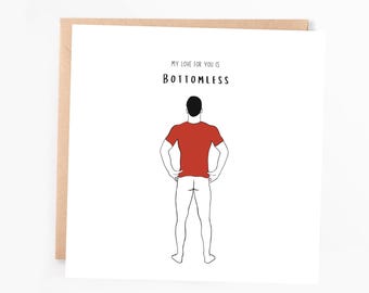 Funny Bottomless Love Valentines Day Card