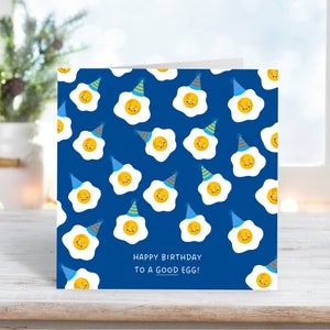 Tarjeta de felicitación de cumpleaños de huevos / Feliz cumpleaños a un buen huevo / Tarjeta de felicitación de cumpleaños para un amigo cónyuge novia novio