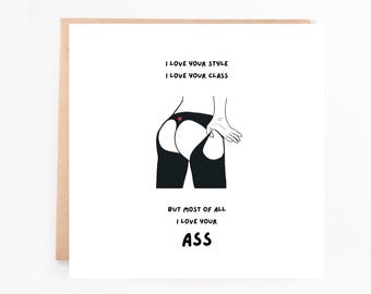 Flirty Naughty Valentine’s Day Card, Anniversary, Partner Gift
