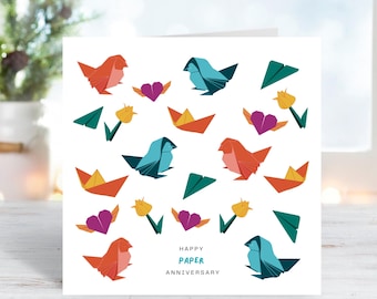 Paper Anniversary Gift, 1st year Card