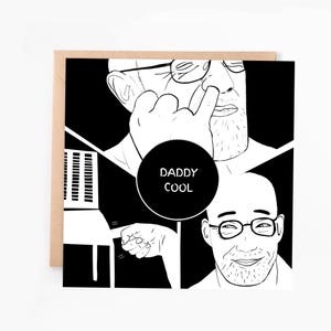 Cool Daddy Card, grappige Vaderdagkaart, Happy Fathers Day, beste vader. Kaarten van zoon of dochter