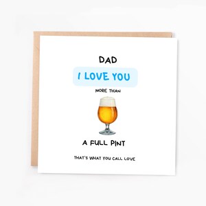 Je t'aime plus que de la bière de Zazzle.be Liste d'envies Vous avez des idées ? Carte de voeux drôle pour la fête des pères |  Carte du meilleur papa | Carte de voeux pour la fête des pères avec bière