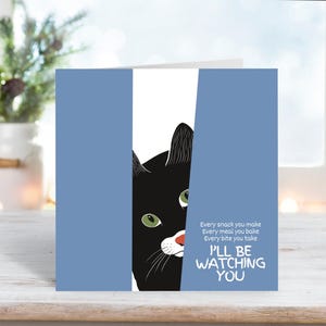 Carte Chaque bouchée que vous prenez | Carte du chat |  drôle, humour, anniversaire, maman chat, papa chat |  Carte de voeux pour les amoureux des animaux de compagnie