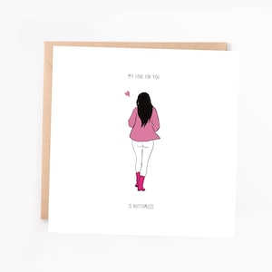 Il mio amore per te è senza fondo Biglietto di San Valentino / Biglietto di auguri divertente per San Valentino / Biglietto d'amore divertente / Biglietto di anniversario