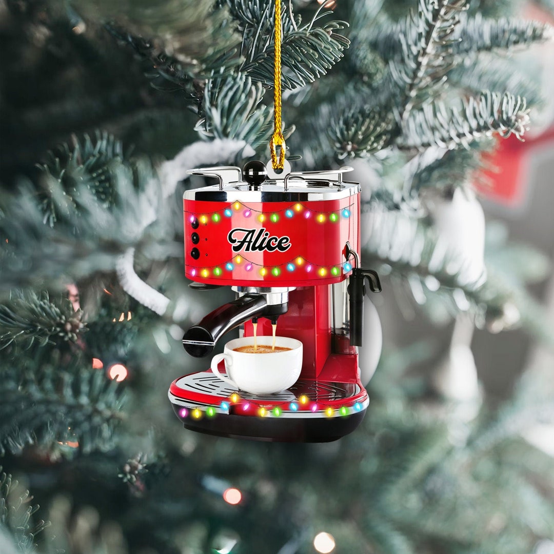 Personalized Coffee Machine Christmas 2023 Ornament Custom Etsy