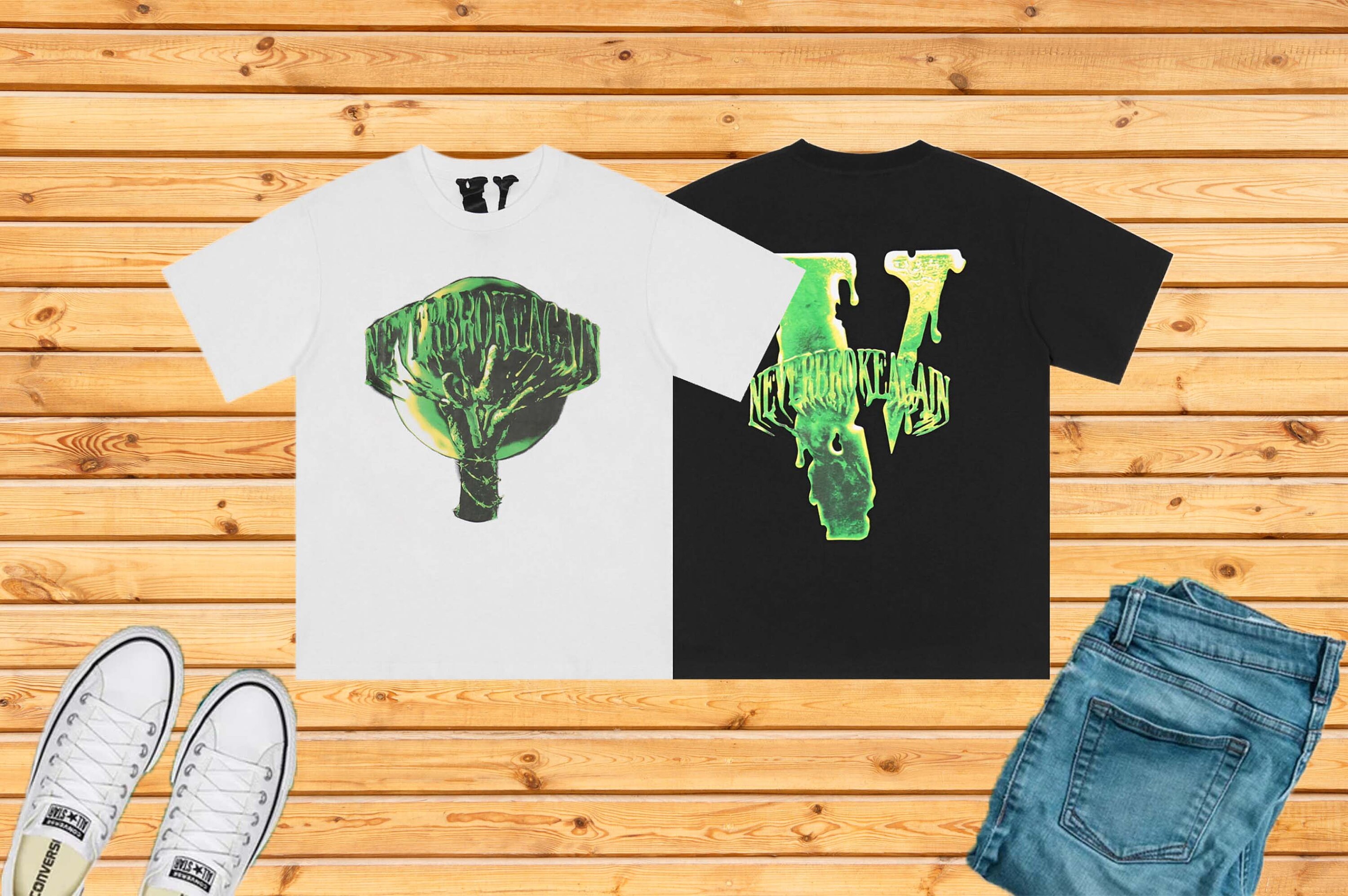 Green on sale vlone shirt