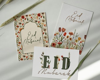 EID CARDS BUNDLE | Printable Digital Download Eid Card | Islamic Greeting Cards | Eid Mubarak Gift Eidi | 5x7 A6 4x6