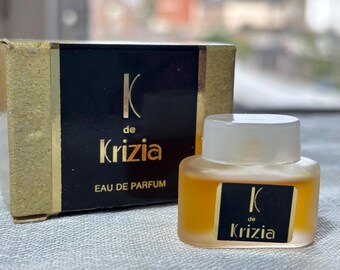 Vintage 1980s miniature K de KRIZIA, EdP 4ml, full, w/box