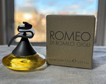 Vintage 1989 miniature Romeo Gigli, EdP 7.5ml, full, w/box