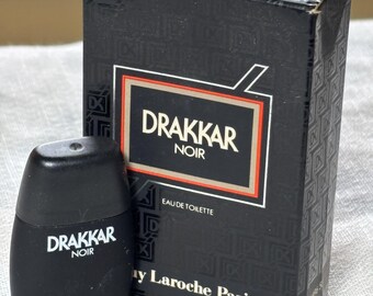Vintage '80s miniature: Guy Laroche ‘Drakkar Noir’, EdT 5ml, w/box (MEN'S)