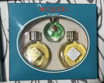 3 x vintage minis: WORTH ‘Je Reviens’ set (Parfum, EdT, EdC), full, BNIB