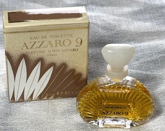 Vintage miniature Azzaro 9, EdT 5 ml, full, w/box, 1980s