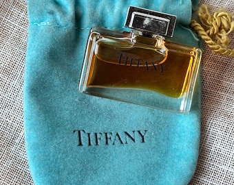 Vintage 80s miniature Tiffany, EdT 5ml, full + original Tiffany blue pouch