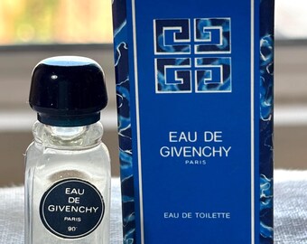 Vintage 80s miniature Eau de Givenchy, EdT 4ml, full, w/box