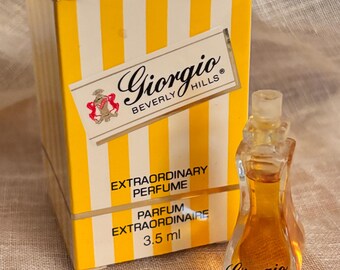 Giorgio Beverly Hills Parfum Miniature, Vintage 1980s Collectible (3.5ml, W/Box)