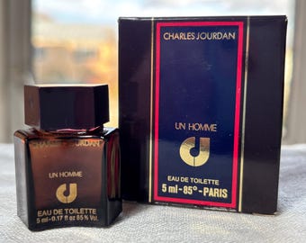 Vintage 80s mini Charles Jourdan Un Homme, EdT 5ml, full w/box (MEN'S)