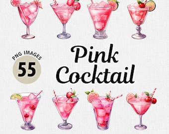Akvarell Alla hjärtans dag rosa cocktail PNG Clipart, Alla hjärtans dag-drycker PNG, Alla hjärtans dag-paket, Alla hjärtans dag-mat PNG, Kärlekscocktail PNG