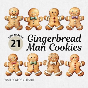 Weihnachten Lebkuchen Mann Keks PNG, Sofortdownload, Kommerzielle Lizenz, Weihnachtscliparts, Bäckerei Weihnachtsplätzchen, Essen PNG