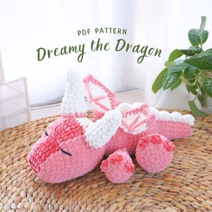 Dreamy The Dragon Crochet Pattern, Amigurumi Crochet Pattern, Handmade Amigurumi Crochet Pattern, Adorable Dragon Crochet Pattern