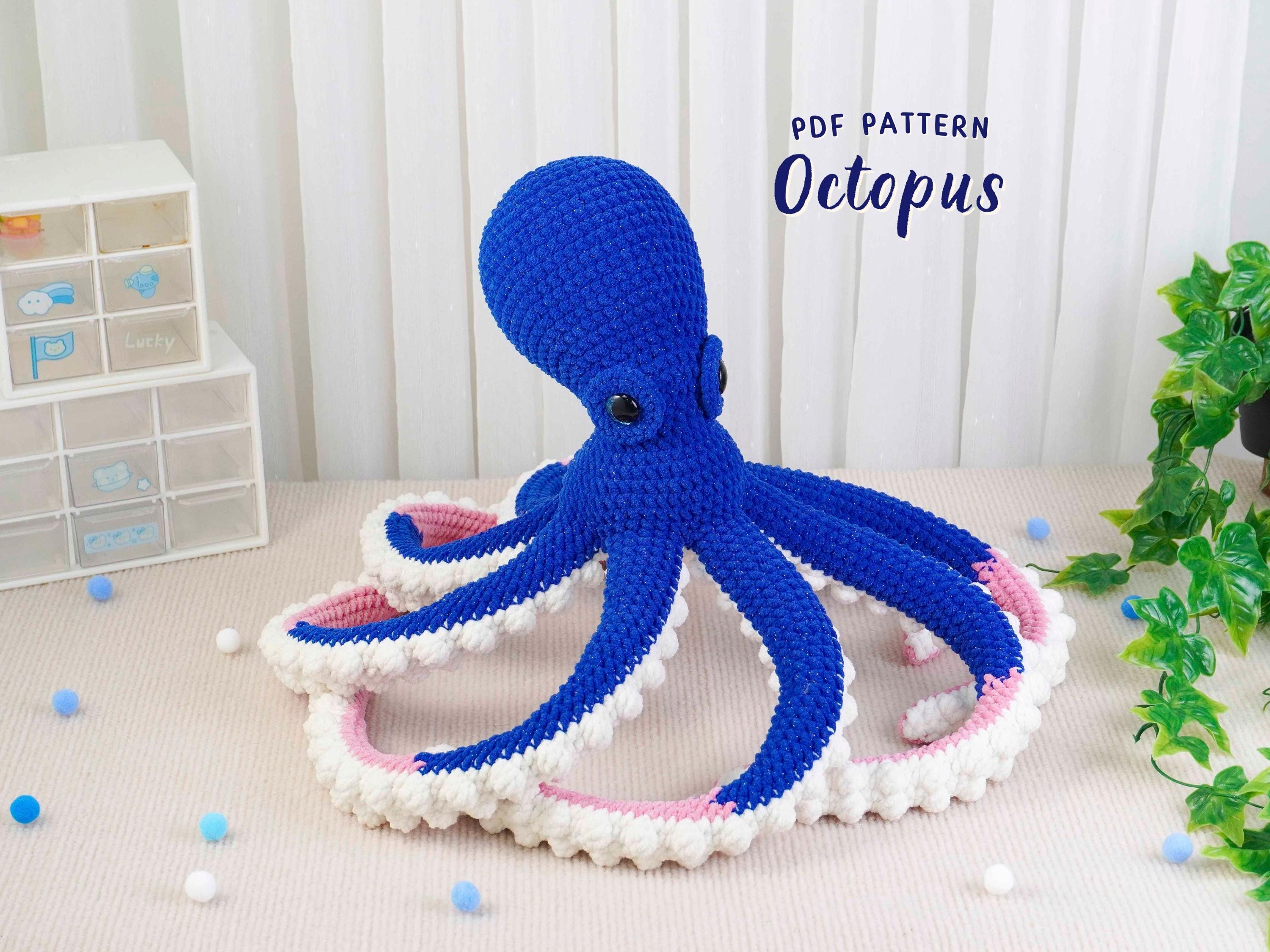 30 Octopus Crochet Patterns for Amigurumi, Plushies, Keychains, and Statement Makes 33 Large Octopus Amigurumi Pattern