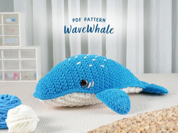 Whale Crochet Pattern, Amigurumi Crochet Pattern, Handmade Crochet Pattern, Whale Crochet Pattern, PDF Crochet Pattern