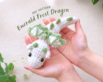 Emerald Dragon Crochet Pattern, Amigurumi Crochet Pattern, Handmade Amigurumi Crochet Pattern, Adorable