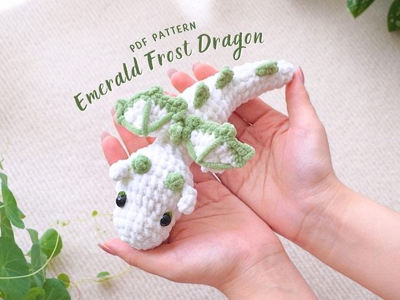 Emerald Frost Dragon Crochet Pattern, Amigurumi Crochet Pattern, Handmade Amigurumi Crochet Pattern, Adorable Dragon Crochet Pattern