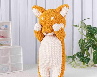 柴犬の編み図、あみぐるみ編み図、犬の編みぐるみぬいぐるみ（PDF