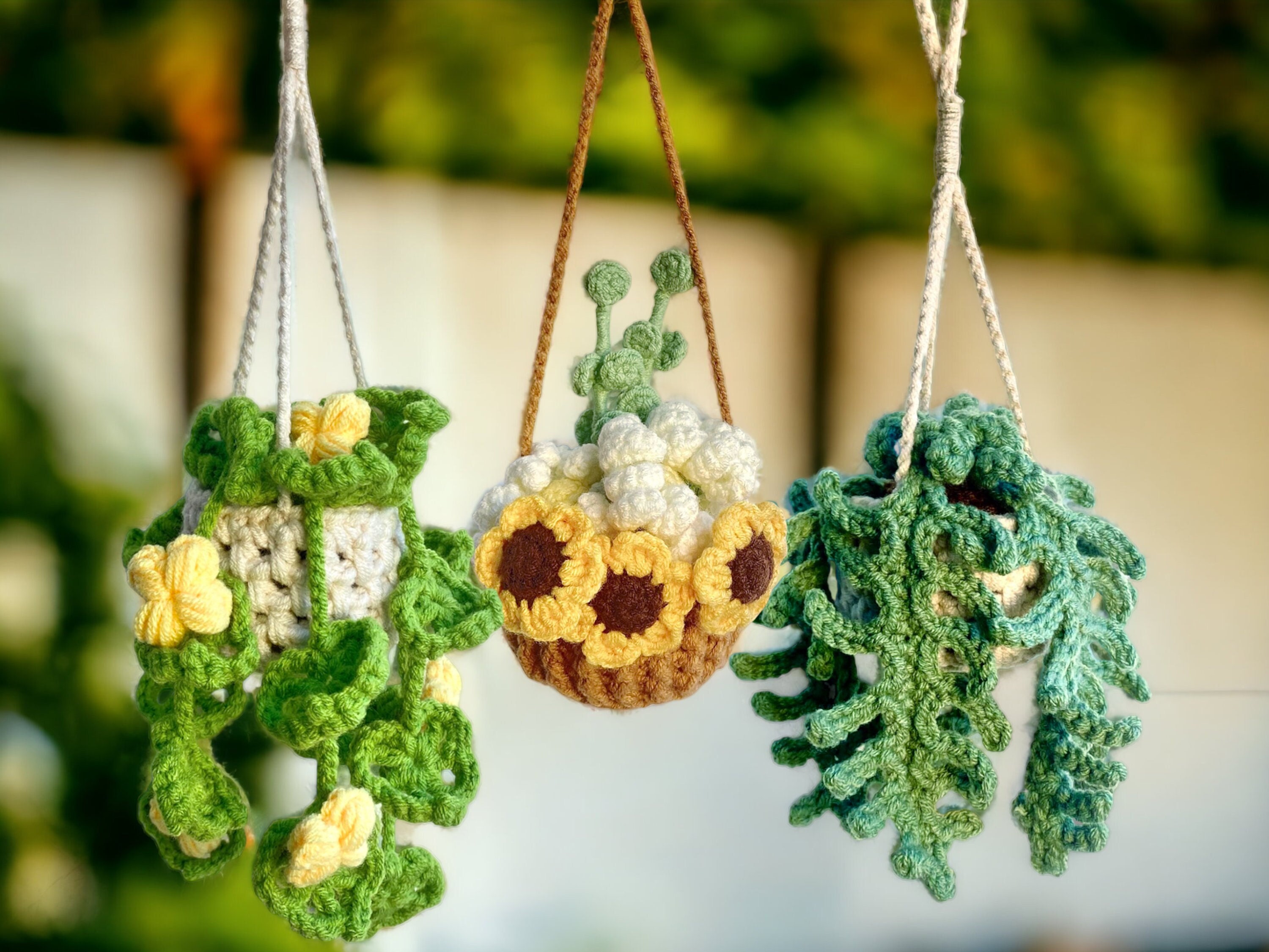Car Hanging Plant Crochet Pattern Etsy