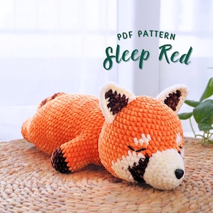 Modèle au crochet Amigurumi panda roux, modèle au crochet Amigurumi, modèle au crochet Amigurumi anglais, modèle au crochet Amigurumi fait main
