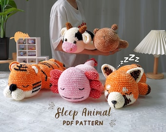 Amigurumi Crochet Pattern, Tiger Crochet Pattern, Redpanda Crochet  Pattern, Cow Crochet Pattern, Axolot Crochet Pattern, Capybara Crochet