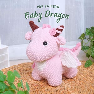 Baby Dragon Crochet Pattern, Amigurumi Crochet Pattern, Handmade Amigurumi Crochet Pattern, Adorable Dragon Crochet Pattern