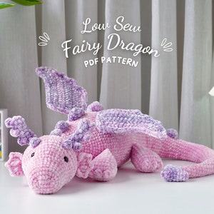 Large Fairy Dragon Amigurumi Crochet Pattern, Amigurumi Crochet Pattern, Crochet Dragon Pattern, PDF Crochet Pattern