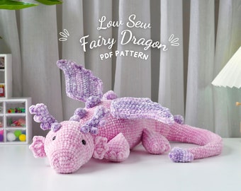 Large Fairy Dragon Amigurumi Crochet Pattern, Amigurumi Crochet Pattern, Crochet Dragon Pattern, PDF Crochet Pattern