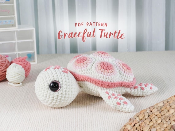 Graceful Turtle Crochet Pattern, Amigurumi Crochet Pattern, Handmade Crochet Pattern, Turtle Crochet Pattern, PDF Crochet Pattern