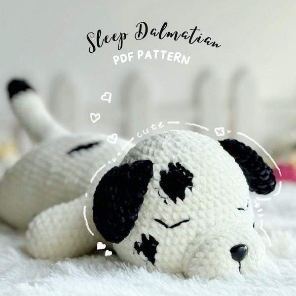 Dalmatian Amigurumi Crochet Pattern, Amigurumi Crochet Pattern, Puppy Crochet Pattern English, Dog Crochet Pattern