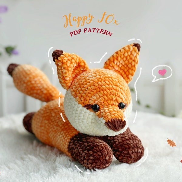 Fox Amigurumi Crochet Pattern, Amigurumi Crochet Pattern, Amigurumi Crochet Pattern Anglais, Amigurumi Crochet Pattern fait à la main