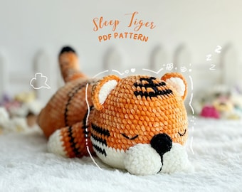 Tijger Amigurumi haakpatroon, Amigurumi haakpatroon, Amigurumi haakpatroon Engels, handgemaakt Amigurumi haakpatroon