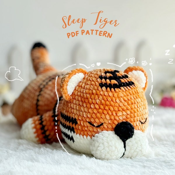 Patron au crochet Tigre Amigurumi, Patron au crochet Amigurumi, Patron au crochet Amigurumi en anglais, Patron au crochet Amigurumi fait main